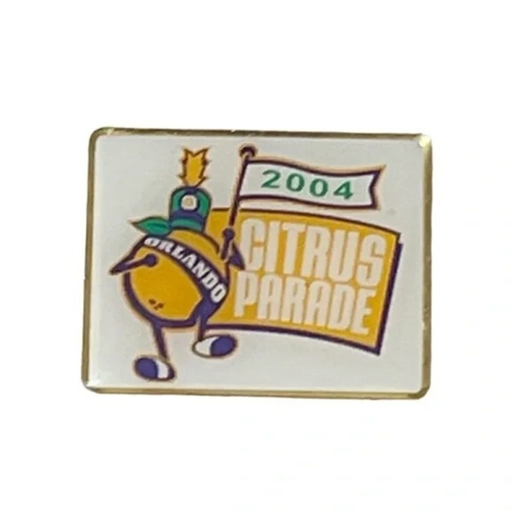 Orlando 2004 Citrus Parade Florida Vintage Lapel Vest Hat Pin A5